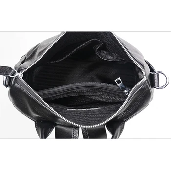 2017  Brands Genuine leather bag women College wind Backpack bag