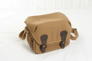 Vintage Canvas DSLR Camera Bag Case Travel Backpack One Shoulder Messenger for Nikon for Sony for Canon