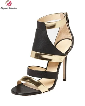 Original Intention Women Sandals Fashion Gladiator Sandals Elegant Thin Heels Shoes Woman Plus Size 4-15