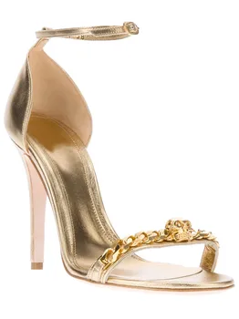 Original Intention Elegant Women Sandals Sexy Peep Toe Thin Heels Sandals Gold Shoes Woman Plus Size 4-15