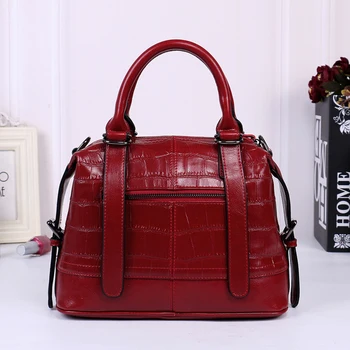Fashion Genuine Leather Alligator Women Handbags Europe And American Style Shoulder Bags Crossbody Bags Fashion Trend Bags