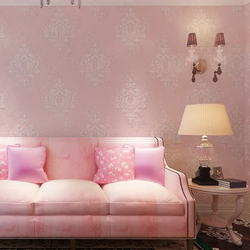 Luxury Damask Wallpaper European Style 3D Stereo Non-woven Flocking Wallpaper Bedroom Living Room TV Background Wall Paper Rolls