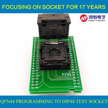 QFN44 MLF44 WLCSP44 to DIP44 Double-Board Programming Socket IC550-0444-010-G Pitch 0.5mm IC Size 7X7mm Test Socket Adapter