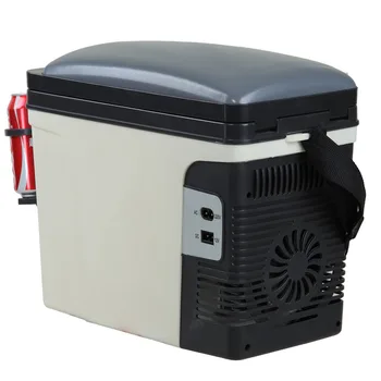 Smad DC 12V Mini Bar Fridge for Travel Camping 110V Portable Office Home Food Refrigerator Truck Food Cooler and Warmer