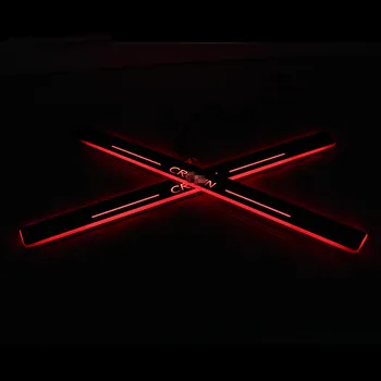 2X COOL !!! custom LED dynamic running NOT STAINLESS DOOR SILL PLATE ENTRY SCUFF COVERS ACCESSORIES for Toyota Crown-