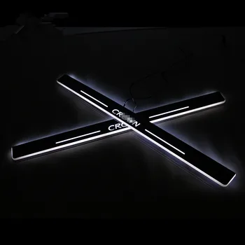 2X COOL !!! custom LED dynamic running NOT STAINLESS DOOR SILL PLATE ENTRY SCUFF COVERS ACCESSORIES for Toyota Crown-