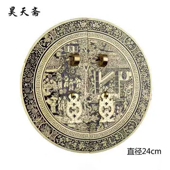 Haotian vegetarian] copper door handle / Ming and Qing antique furniture, brass fittings / Chinese Accessories HTB-074