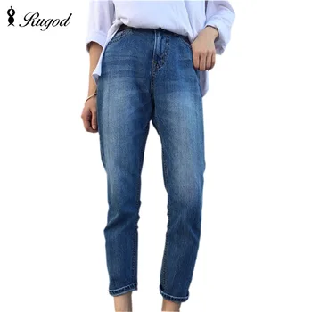 2017 Fashion Women Vintage Europe Style Jeans Boyfriend Casual Denim Pants Autumn Winter High Waist Cotton Jeans Woman