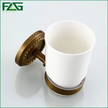 FLG Home Decoration Washroom Toothbrush Holder Antique Copper Single Tumbler&cup Holder Wall Mount Bathroom Accessories 80104A