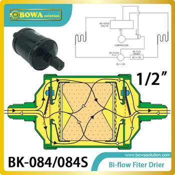 Bi-flow filter drier saves up to ten solder connections and reduces production costs and the number of potential leakage points