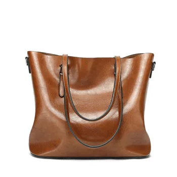 Tinkin Europe Style Shoulder Bag Retro Women Handbag High Capacity Simple Style Totes Daily Shopping Bag