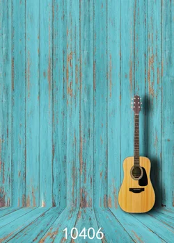 Blue wooden photography background Guitar Photography backdrops Photo background Fond studio photo vinyle Background photograph