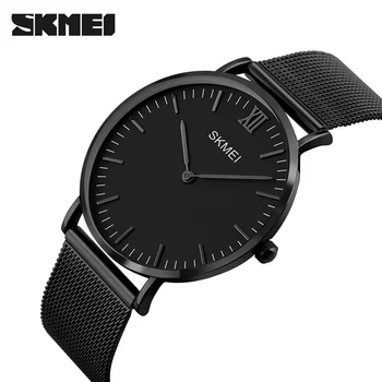 SKMEI Luxury Brand Men Watch Ultra Thin Stainless Steel Clock Male Quartz Sport Watch Men Waterproof Casual Wristwatch relogio