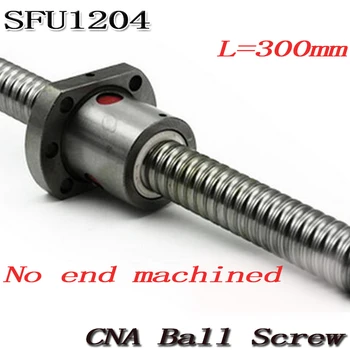 1pcs/lot 1204 Ball Screw SFU1204 300mm Rolled Ballscrew with single Ballnut for CNC parts