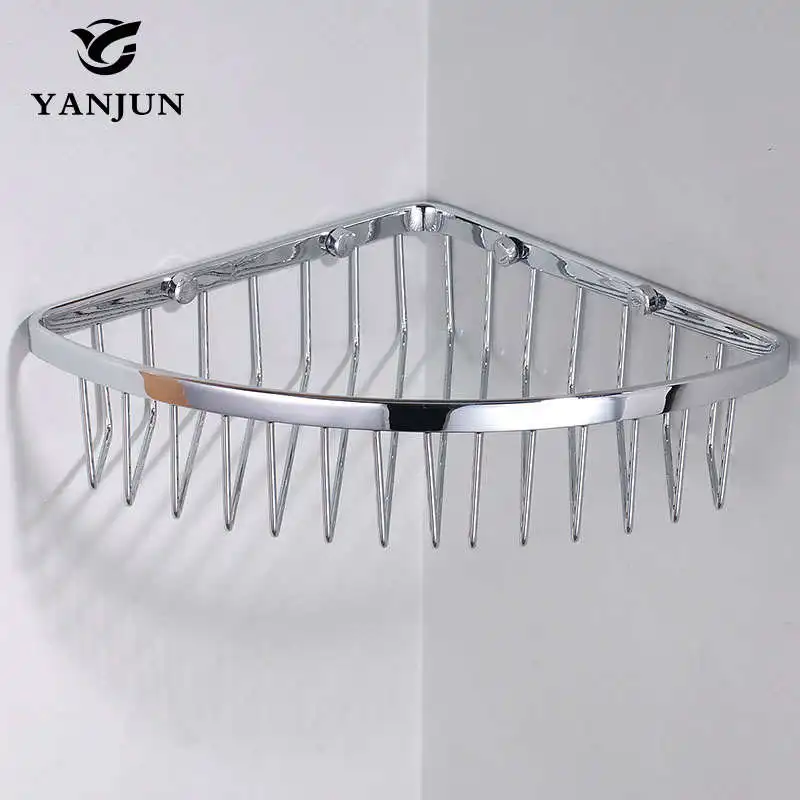 Yanjun Brass Triangle Basket Shelf Bar Bathroom Accessories Shelf Support Screws Wall Shelf Living Room YJ-8828