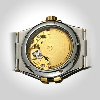 Gold Luxury Men Watch Brand GUANQIN Fashion Men Mechanical Watch Casual Waterproof Men Full Steel Wristwatches relogio masculino