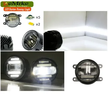 EeMrke Xenon White High Power 2in1 LED DRL Projector Fog Lamp With Lens For Suzuki Grand Vitara Nomade Escudo 2007-