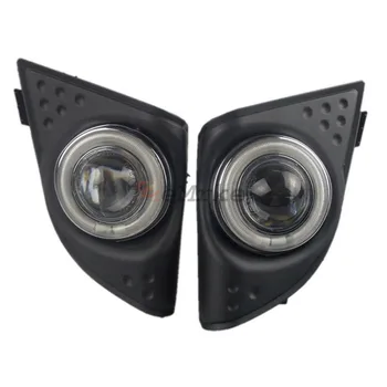 EeMrke For Acura TSX 2009-COB Angel Eyes DRL Fog Lamp Lights Daytime Running Lights with H11 55W Halogen Bulbs