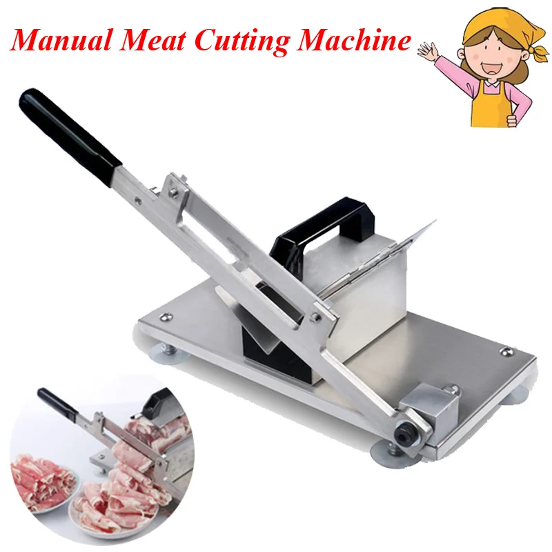 1pc Meat Cutting Slicer Mutton Roll Stainless Steel Beef Meat Processor Cutter with English Manual ST-200