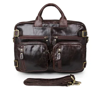 JMD 2017 casual Business men leather handbag multifunction Brand Genuine Leather Bag Messenger bag Travel JD011