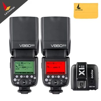 Free DHL or EMS ! 2*Godox V860II-N i-TTL Wireless 2.4G Li-ion Camera Flash+X1T-N Flash Trigger for Nikon