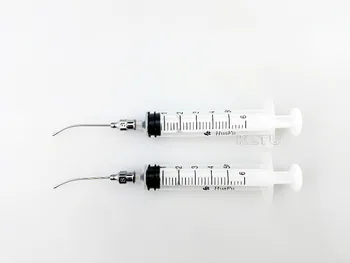 Gavage Crop Needle Feeding Syringe 5ml W 0.8mm x 45mm #8 Curve, Animal Feeding Needle, Oral Syringe