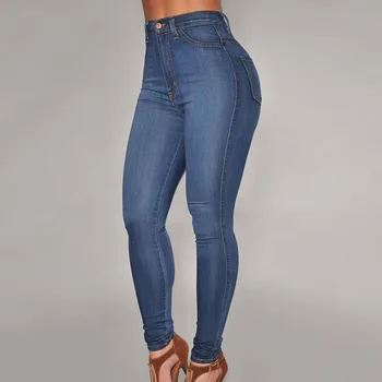 2016 Women Vintage Jeans New Fashion Slim Skinny Stretch High Waist Pencil Denim Pants Sexy Bodycon Denim Trousers