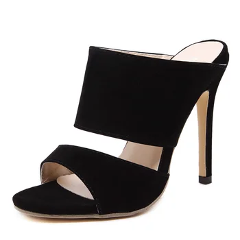 New style women's sexy high heels peep toe stiletto sandals ladies celebrity pumps shoes Black eur size 35-40