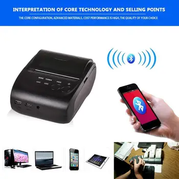 Wireless POS Printer 58mm Bluetooth Thermal Printer Receipt Printer thermosensitivel Bill Printer For Android Windows IOS