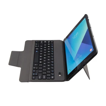 For Samsung Galaxy Tab S3 9.7 T820 T825 Case Tablet Removable Wireless Bluetooth Micro Fiber Keyboard With Synthetic PU Leather
