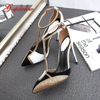 2017 Summer Style Diamond Pointed Toe Stiletto Sexy High Heel Shoes Women Sandals Hot Online From China