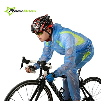 ROCKBROS Cycling Sets Raincoat Reflective Stripe Breathable Bike Jersey Pants Sport Suits Cycling Clothing Bicycle Jacket Top 50