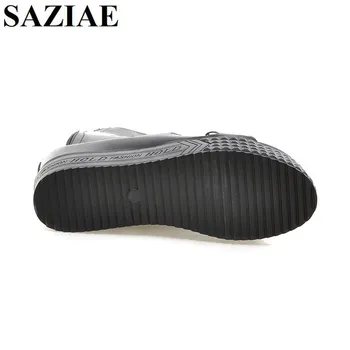 SAZIAE] Sexy Rome Style Shoes Woman Sandals Color White Black Slippers High Top Summer Open Toe Women Flip-flops Wedges Sandals