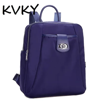 KVKY 2017 mochila Waterproof nylon backpack Brand design Two zipper women backpack Large capacity travel bag 050411