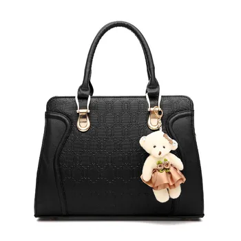HJPHOEBAG Brand 4 pieces /set fashion women bag PU leather Little bear pendant ladies shoulder bags handbag Z-K120