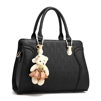 HJPHOEBAG Brand 4 pieces /set fashion women bag PU leather Little bear pendant ladies shoulder bags handbag Z-K120