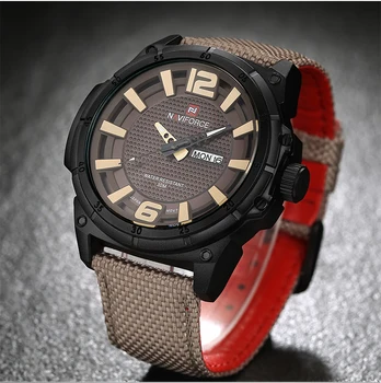 NAVIFORCE Top Brand Man Watches Nylon Strap Relogio Militar Shockproof Waterproof Watch Fashion Xfcs Navi Force Men Clock