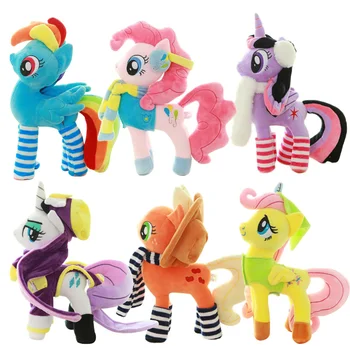 My New Year Edition Plush Twilight Sparkle Rainbow Dash Apple Jack Rarity Fluttershy Pinkie Pie Unicorn Horse Toys Doll