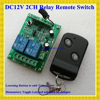 12V 2CH Radio Frequency RF wireless remote control switch system receiver board & transmitter controller Learning Code M4L4T4