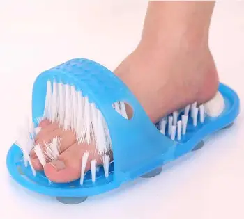Hallux Valgus Brush Feet Bath Shower Pumice Stone Wash Foot Care Scrubber Massager Health Slipper Bristles Bending Exfoliates