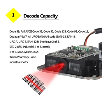 H1800 CCD Sensor 1D Barcode Scanner Scan Engine CCD Bar Code Scanner Scan Module OEM DIY Scan Engine 1D CCD