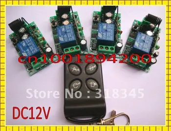 DC12V RF Wireless remote control switch system 1 transmitter +4 receiver(switch)10A 1CH Toggle Momentary Latched