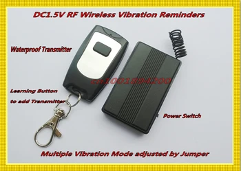 RF Wireless Vibration Reminders DC1.5V RF Remote Control Vibration 315/433 Learning Vibration Mode Alarm Systems & Security