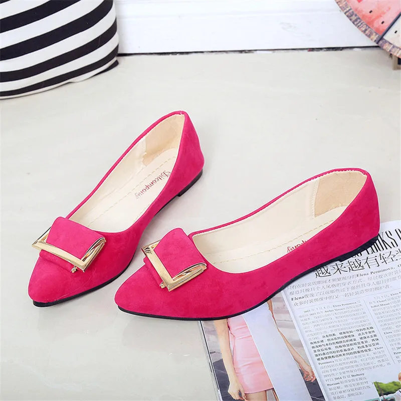 Summer New Style Women Shoes Sheet-mental 4 Colors Pointed Toe Women Flat Shoes Lazy Casual Gils Flat Shoes HSC15