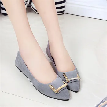 Summer New Style Women Shoes Sheet-mental 4 Colors Pointed Toe Women Flat Shoes Lazy Casual Gils Flat Shoes HSC15