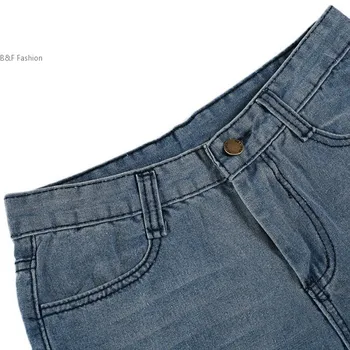 Woman Jeans Korean Style Lady Pencil Pants Sexy Slim Medium Waist Jeans Womens hole Skinny Pants 63#