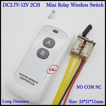 DC 4.5V 5V 6V 7.4V 9V 12V 2 Gang Channel Mini Relay Remote Switch LED Signal Line Remote Contact Switch Output Switching Value