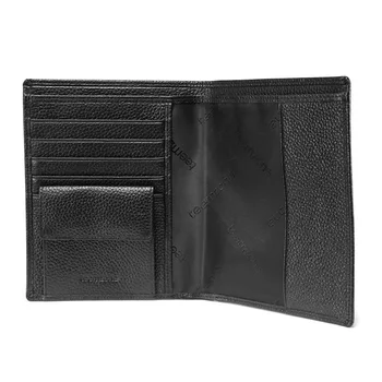 New Business Mens Genuine Leather Passport Bifold Wallet Travel Credit Card Holder Organizer Coin Hasp wallet Q488