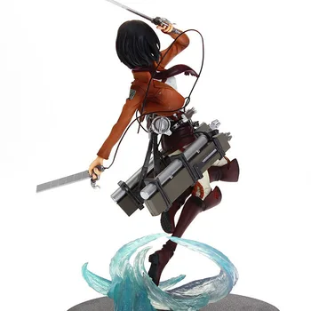 NEW Hot 1pcs 23cm Attack on Titan Mikasa Ackerman PVC Action Figure toys Christmas gift toy