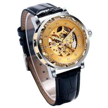 Luxury Hollow Design Mechanical Watch Men Mens Wrist Watches Male Casual Clock relogio masculino Gift boxW185201